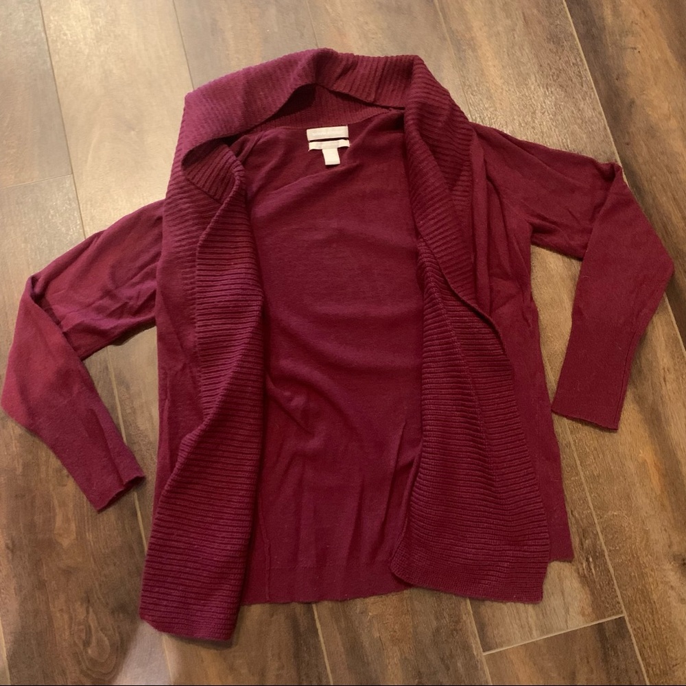 Red Maroon Wool Cardigan - Banana Republic